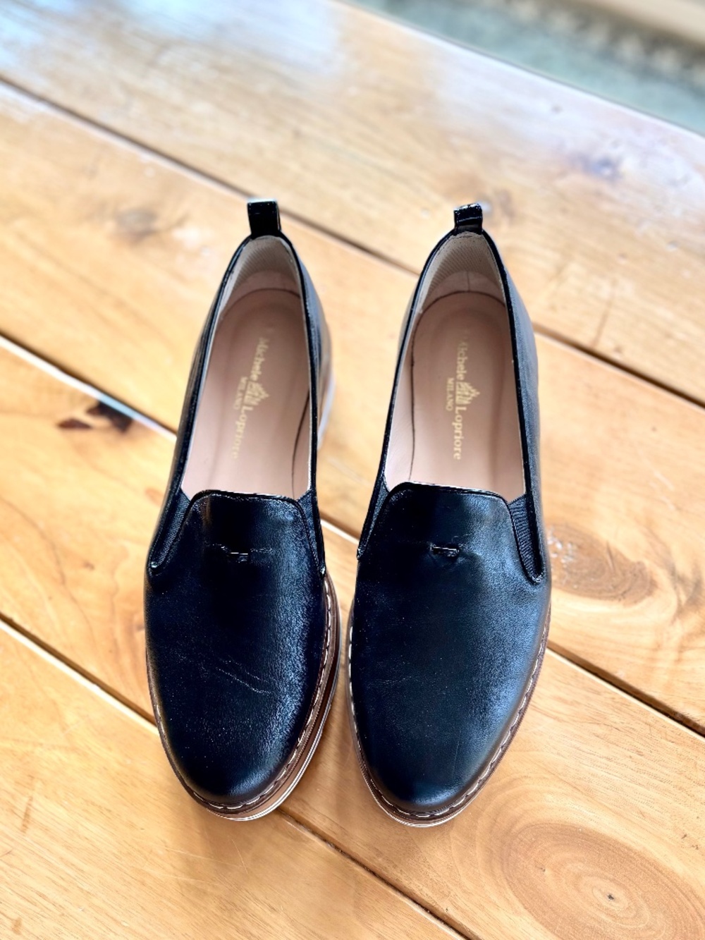 Michele Lopriore Milano Women's Platform Loafers Size 38 1/2 (9)
